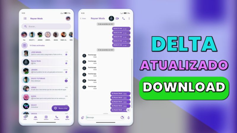 Delta WhatsApp v5.2.3 F Em Português Br. +Novidades